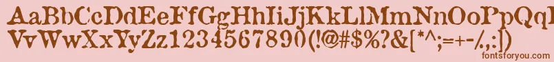 Wantadssk Font – Brown Fonts on Pink Background