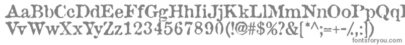 フォントWantadssk – 白い背景に灰色の文字