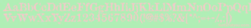 Wantadssk Font – Pink Fonts on Green Background
