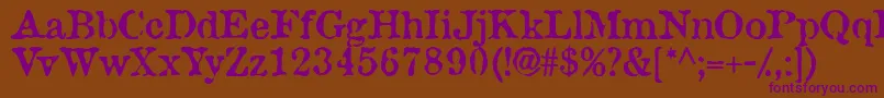 Wantadssk Font – Purple Fonts on Brown Background