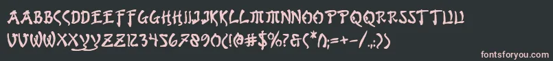 Bushidob Font – Pink Fonts on Black Background