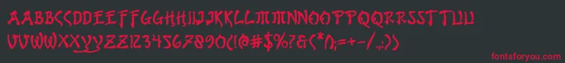 Bushidob Font – Red Fonts on Black Background
