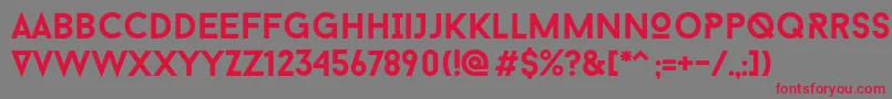 BaronNeueBold Font – Red Fonts on Gray Background