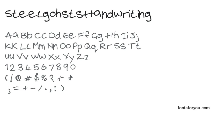 Шрифт SteelgohstsHandwriting – алфавит, цифры, специальные символы