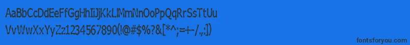 Шрифт BoneribbonTallBolder – чёрные шрифты на синем фоне