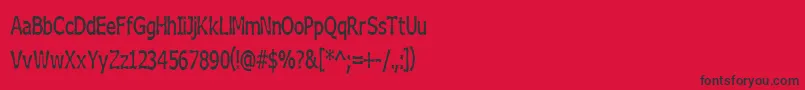 Więcej informacji o czcionce BoneribbonTallBolder Czcionka BoneribbonTallBolder – czarne czcionki na czerwonym tle