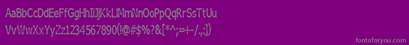 BoneribbonTallBolder-Schriftart – Graue Schriften auf violettem Hintergrund