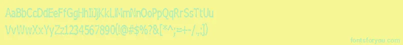fuente BoneribbonTallBolder – Fuentes Verdes Sobre Fondo Amarillo