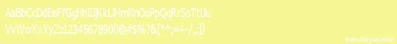BoneribbonTallBolder Font – White Fonts on Yellow Background