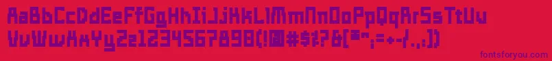 TemploGordo Font – Purple Fonts on Red Background