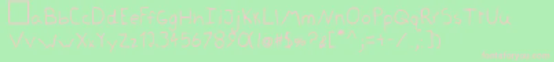 Lehn011 Font – Pink Fonts on Green Background