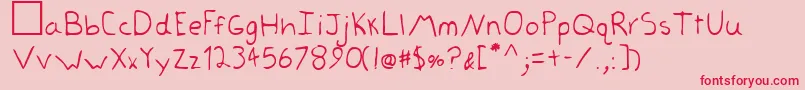 Lehn011 Font – Red Fonts on Pink Background