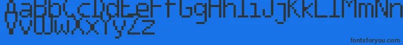 FffAgentCondensed Font – Black Fonts on Blue Background