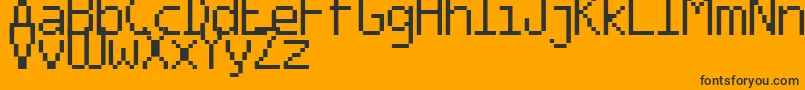 FffAgentCondensed Font – Black Fonts on Orange Background