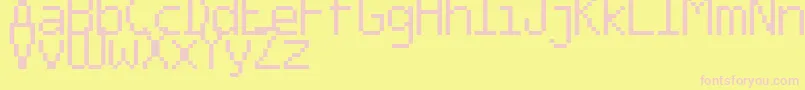 FffAgentCondensed Font – Pink Fonts on Yellow Background