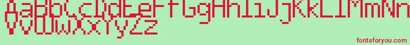 FffAgentCondensed Font – Red Fonts on Green Background