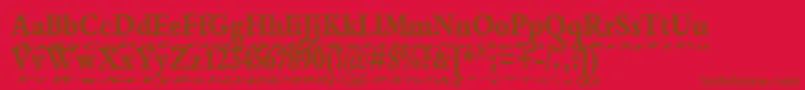 KakukFloatHeavy Font – Brown Fonts on Red Background