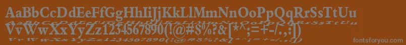 KakukFloatHeavy Font – Gray Fonts on Brown Background