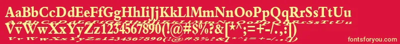 KakukFloatHeavy Font – Yellow Fonts on Red Background