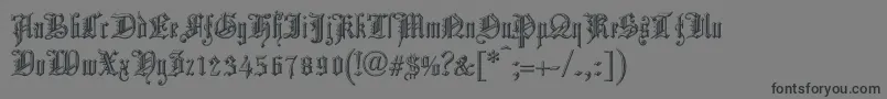 フォントChurchTextShaded – 黒い文字の灰色の背景