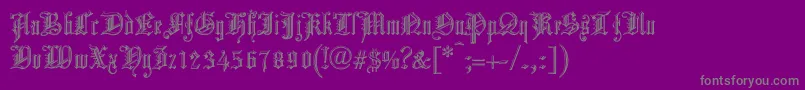 ChurchTextShaded Font – Gray Fonts on Purple Background