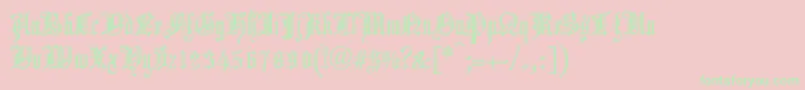 ChurchTextShaded Font – Green Fonts on Pink Background