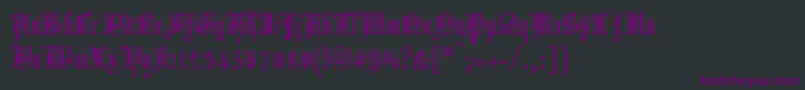 ChurchTextShaded Font – Purple Fonts on Black Background