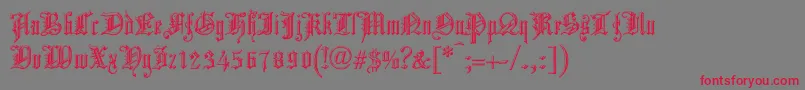ChurchTextShaded Font – Red Fonts on Gray Background