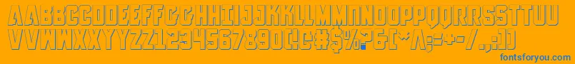 Anitlles3D Font – Blue Fonts on Orange Background