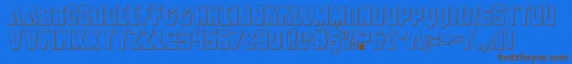 Anitlles3D Font – Brown Fonts on Blue Background