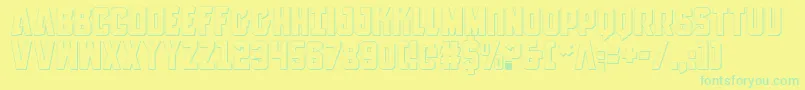 Anitlles3D Font – Green Fonts on Yellow Background