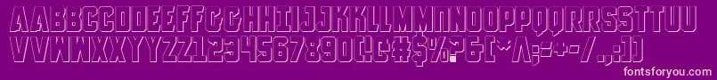 Anitlles3D Font – Pink Fonts on Purple Background