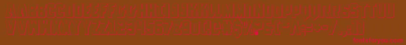 Anitlles3D Font – Red Fonts on Brown Background