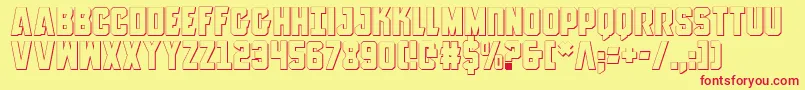 Anitlles3D Font – Red Fonts on Yellow Background