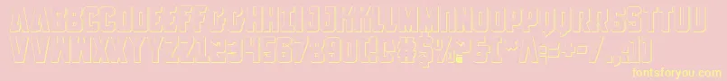 Anitlles3D Font – Yellow Fonts on Pink Background