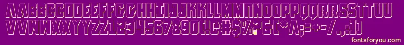 Police Anitlles3D – polices jaunes sur fond violet