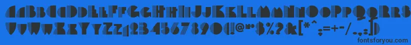 フォントBackstage – 黒い文字の青い背景