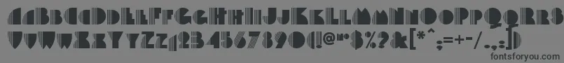 フォントBackstage – 黒い文字の灰色の背景