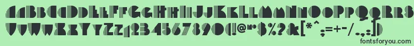 フォントBackstage – 緑の背景に黒い文字