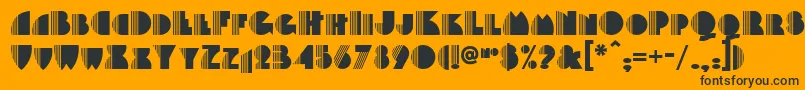 Backstage Font – Black Fonts on Orange Background
