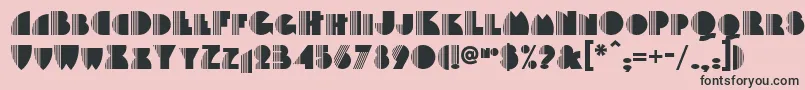 フォントBackstage – ピンクの背景に黒い文字