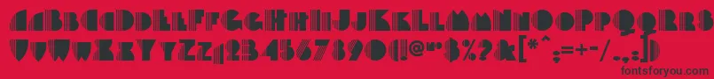 フォントBackstage – 赤い背景に黒い文字