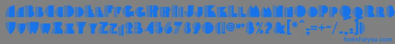 フォントBackstage – 灰色の背景に青い文字