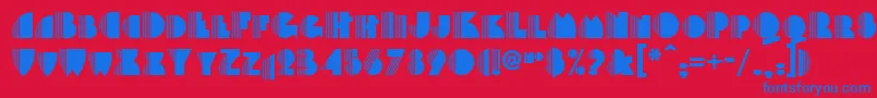 フォントBackstage – 赤い背景に青い文字
