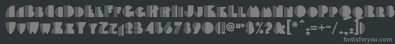 フォントBackstage – 黒い背景に灰色の文字