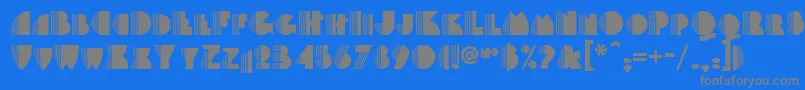フォントBackstage – 青い背景に灰色の文字
