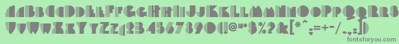 フォントBackstage – 緑の背景に灰色の文字