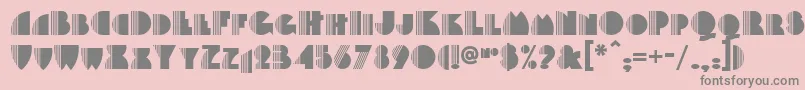 フォントBackstage – ピンクの背景に灰色の文字