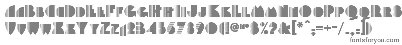 フォントBackstage – 白い背景に灰色の文字