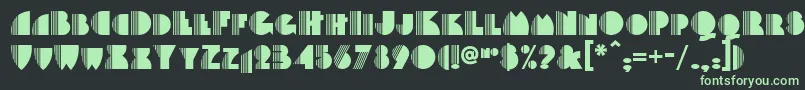 フォントBackstage – 黒い背景に緑の文字